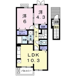 グリーン琥珀　Ⅱの物件間取画像